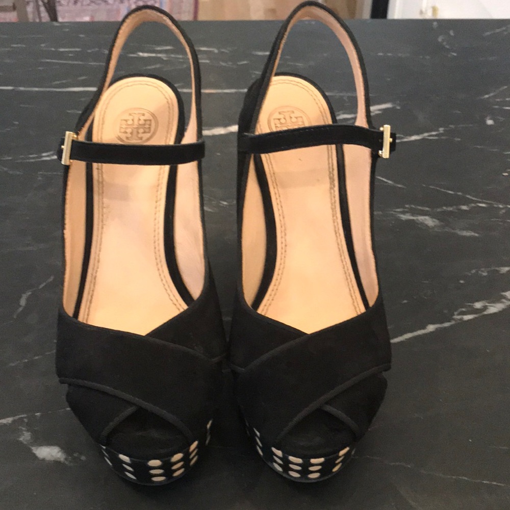 Suede Tory Burch Wedges